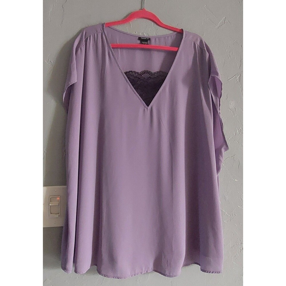Torrid Tops Blouse Women Plus Size 3 Polyester, Purple, Sleeveless.